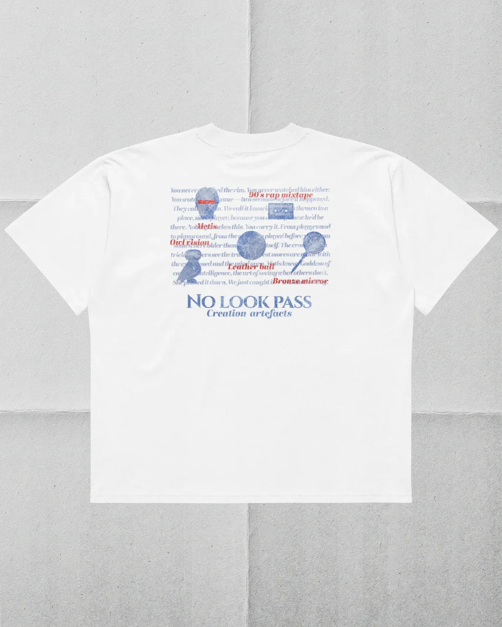 No Look Pass Tee — back print — Hoop of Metis