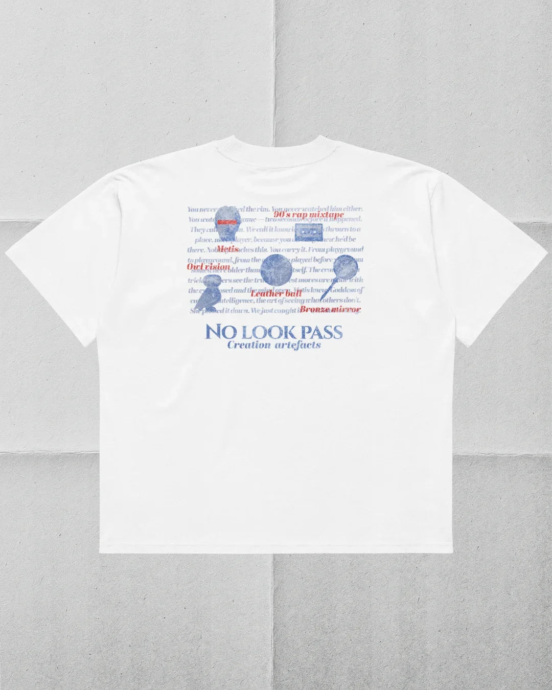 No Look Pass Tee — back print — Hoop of Metis