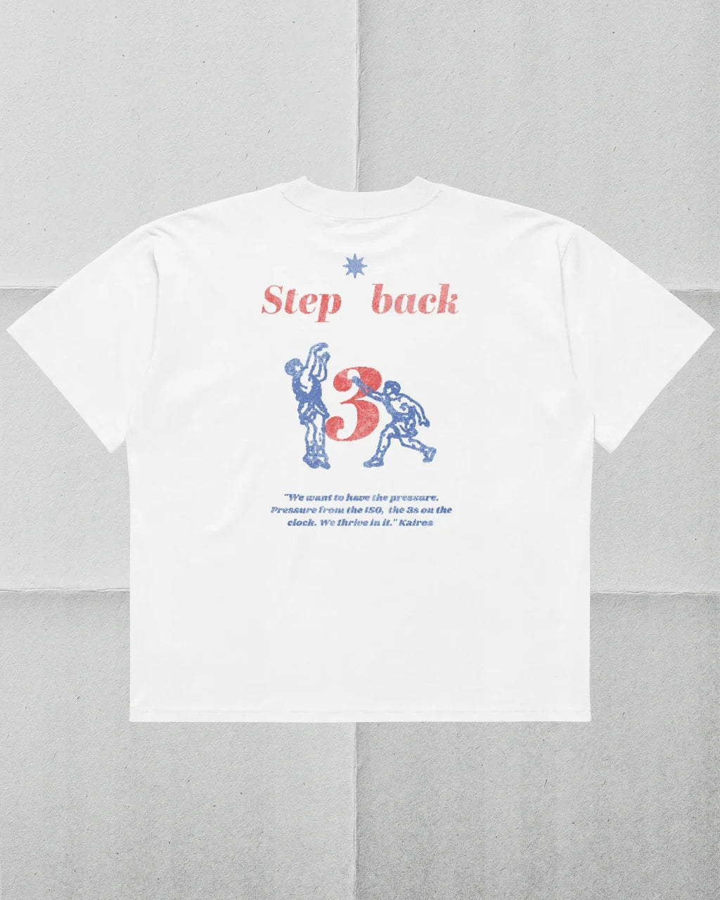 Step Back 3 Tee — back print — Hoop of Metis