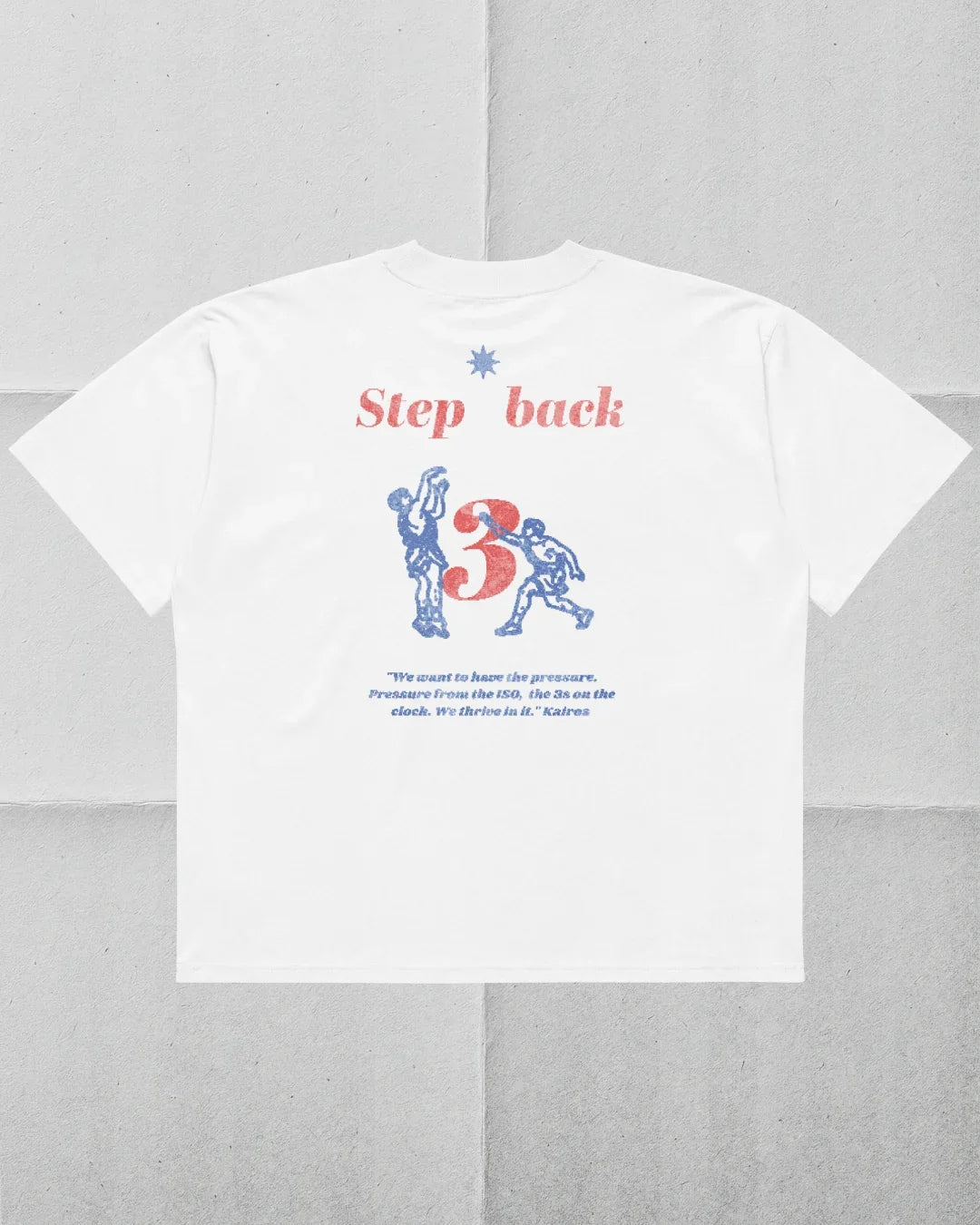 Step Back 3 Tee — back print — Hoop of Metis